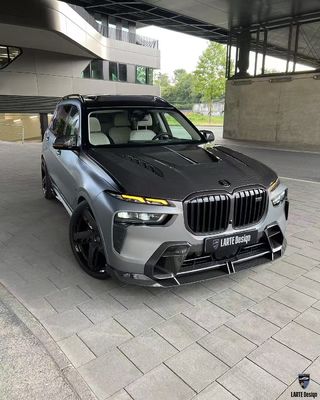BMW X7 Carbon fiber Body Kit X7 LD style carbon fiber front lip diffuser Spoiler hood wheel arch