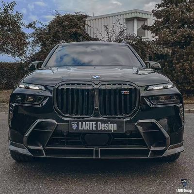 BMW X7 Carbon fiber Body Kit X7 LD style carbon fiber front lip diffuser Spoiler hood wheel arch