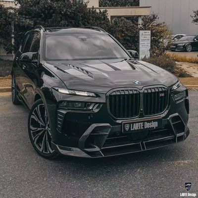 BMW X7 Carbon fiber Body Kit X7 LD style carbon fiber front lip diffuser Spoiler hood wheel arch