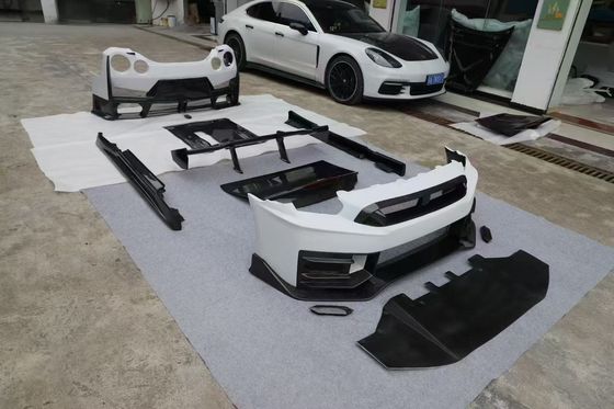 Nissan GTR Carbon fiber body Kit GTR r35 Upgraded 2024nismo style front and rear bumper spoilers hood fenders