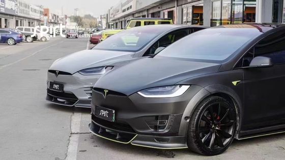 Tesla model X Carbon Fiber Body Kit model X Carbon fiber front lip diffuser Spoiler hood wheel arch wide body kit
