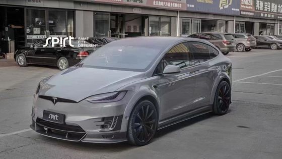 Tesla model X Carbon Fiber Body Kit model X Carbon fiber front lip diffuser Spoiler hood wheel arch wide body kit