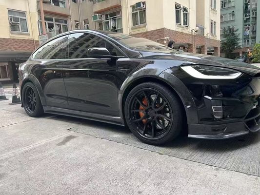 Tesla model X Carbon Fiber Body Kit model X Carbon fiber front lip diffuser Spoiler hood wheel arch wide body kit