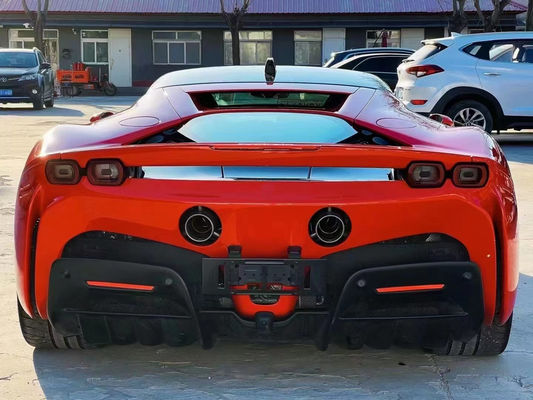 For Ferrari SF90 Dry Carbon Fiber Body Kit SF90 OEM Style Carbon Fiber Front Lip Diffuser Spoiler Side Skirt