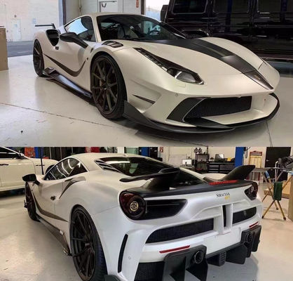 Auto Parts ForFerrari 488 Body Kit 488 Upgraded MSY Style Front and Rear Bumper Spoiler Carbon Fiber Body Kit