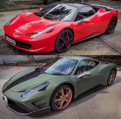 Auto Parts ForFerrari 458 Body Kit 458 Upgraded Misha Style Front and Rear Bumper Side Skirt Hood Spoiler Body Kit