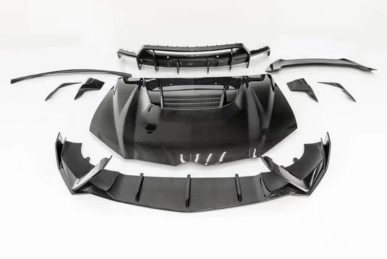 For Lamborghini Urus Carbon Fiber Body Kit Urus Upgraded VORS Style Carbon Fiber Front Lip Diffuser Spoiler Hood with Wide-body