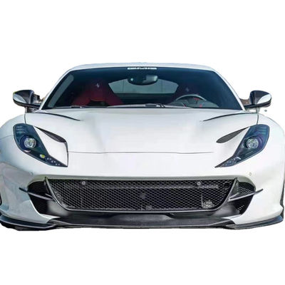Dry Carbon Fiber  for Ferrari 812 Carbon Fiber Body Kit 812 Upgraded Nivic Style Front Lip Diffuser Spoiler Hood