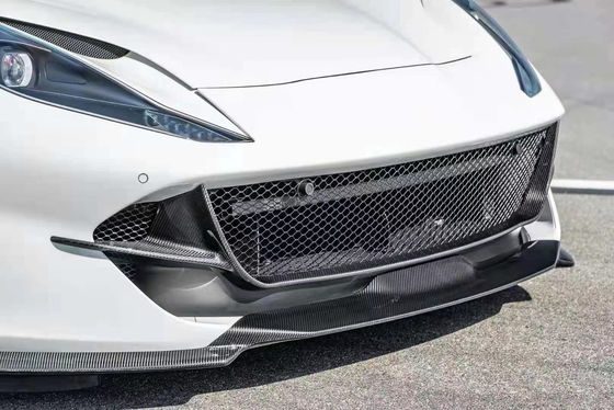 Dry Carbon Fiber  for Ferrari 812 Carbon Fiber Body Kit 812 Upgraded Nivic Style Front Lip Diffuser Spoiler Hood