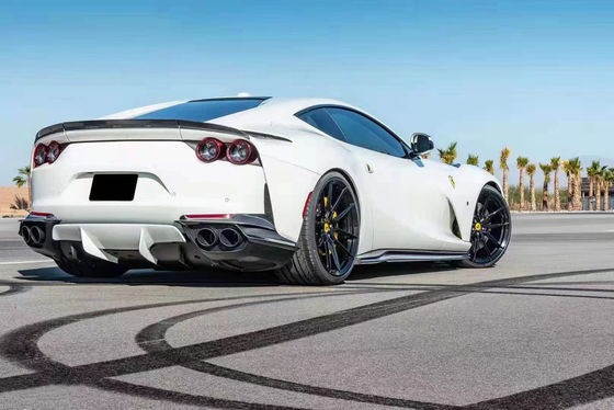Dry Carbon Fiber  for Ferrari 812 Carbon Fiber Body Kit 812 Upgraded Nivic Style Front Lip Diffuser Spoiler Hood