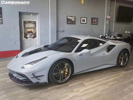For Ferrari 488 Carbon Fiber Body Kit 488 Upgraded Misha Style Front and Rear Bumper Spoiler Hood Carbon Fiber Body Kit