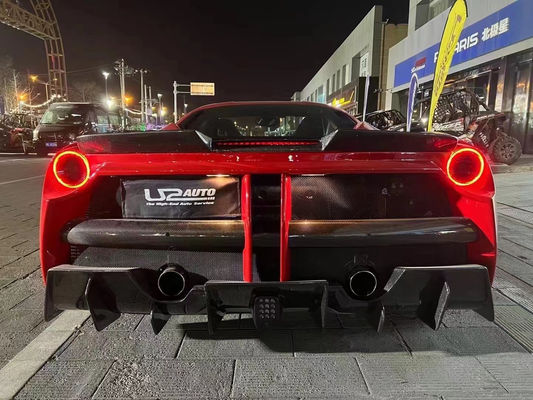For Ferrari 488 Carbon Fiber Body Kit 488 Upgraded Misha Style Front and Rear Bumper Spoiler Hood Carbon Fiber Body Kit