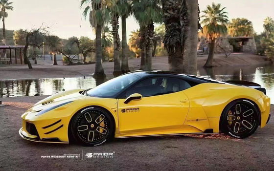 For Ferrari 458 Carbon Fiber Body Kit 458 Upgraded PD Style Front and Rear Bumper Spoiler Hood Body Kit
