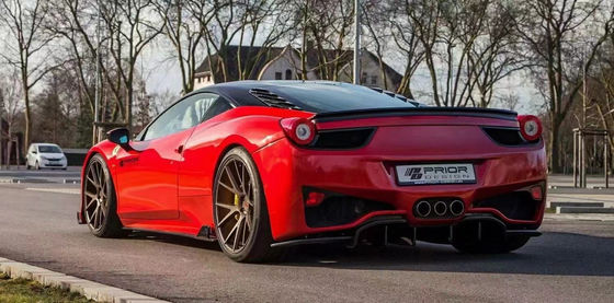 For Ferrari 458 Carbon Fiber Body Kit 458 Upgraded PD Style Front and Rear Bumper Spoiler Hood Body Kit