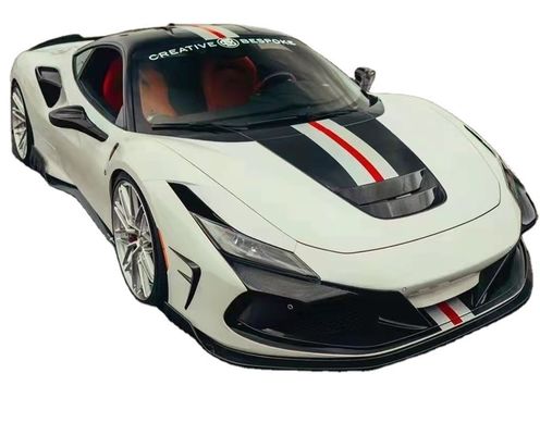 For Ferrari F8 Carbon Fiber Body Kit  F8 Upgraded KEYVANY Style Front Shovel Diffuser Spoiler Body Kit