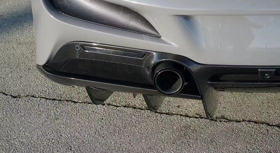 Auto Parts ForFerrari F8 Carbon Fiber Body Kit F8 Upgrade Novi Style Diffuser Carbon Fiber Diffuser