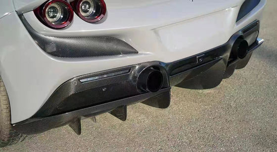 Auto Parts ForFerrari F8 Carbon Fiber Body Kit F8 Upgrade Novi Style Diffuser Carbon Fiber Diffuser