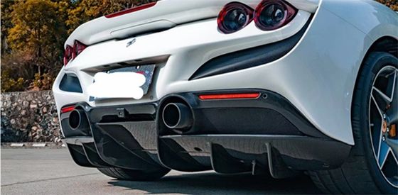 Auto Parts ForFerrari F8 Carbon Fiber Body Kit F8 Upgrade Novi Style Diffuser Carbon Fiber Diffuser