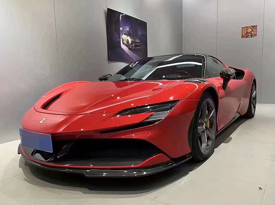 For Ferrari SF90 Dry Carbon Fiber Body Kit SF90 RH Style Carbon Fiber Front Lip Diffuser Spoiler Side Skirt Body Kit