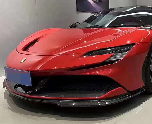 For Ferrari SF90 Dry Carbon Fiber Body Kit SF90 RH Style Carbon Fiber Front Lip Diffuser Spoiler Side Skirt Body Kit