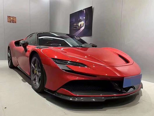 For Ferrari SF90 Dry Carbon Fiber Body Kit SF90 RH Style Carbon Fiber Front Lip Diffuser Spoiler Side Skirt Body Kit
