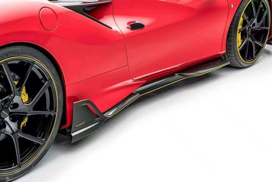 Auto Parts for Ferrari F8 Carbon Fiber Body Kit F8 Upgrade MSY Style Front Shovel Diffuser Spoiler Side Skirt Body Kit