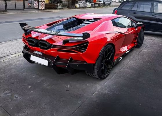 Revuelto Lamborghini Body Kit DMC Style Red Carbon Fiber Spoiler Wing