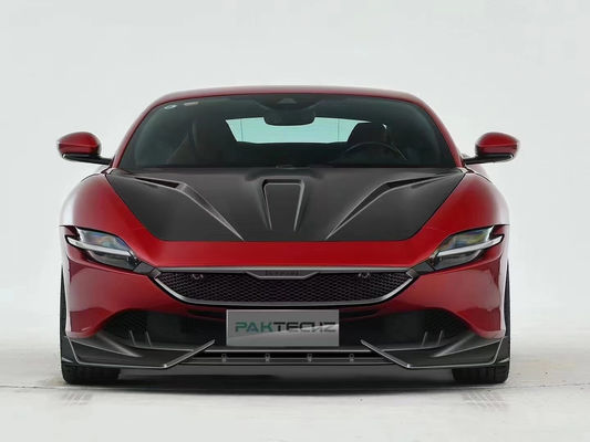 Dry Carbon Fiber  for Ferrari ROMA Carbon Fiber Body KitROMA Carbon Fiber Front Lip Diffuser Spoiler Hood Grill Body Kit