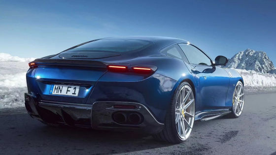 For Ferrari Roma Carbon Fiber Body Kit Roma Upgrades Novit Style Carbon Fiber Front Lip Diffuser Spoiler Side Skirt Body Kit