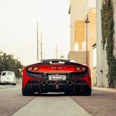 240 X 80 X 50mm Ferrari Body Kit KEYV Style Front Splitter Diffuser Carbon Fiber