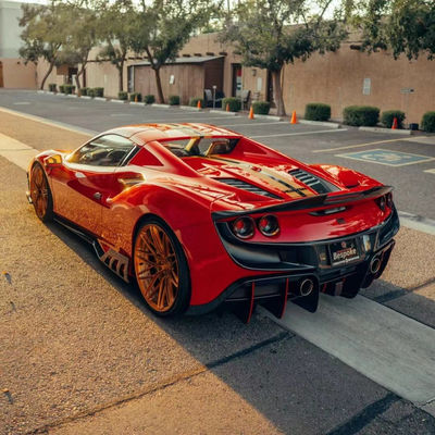 240 X 80 X 50mm Ferrari Body Kit KEYV Style Front Splitter Diffuser Carbon Fiber