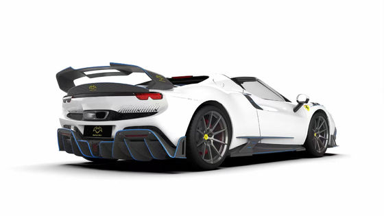 296GTB Ferrari Kit Car Body 2021 Dry Carbon Fiber Front Lip Car Front Bumper Diffuser