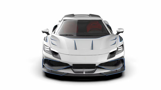 296GTB Ferrari Kit Car Body 2021 Dry Carbon Fiber Front Lip Car Front Bumper Diffuser