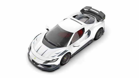 296GTB Ferrari Kit Car Body 2021 Dry Carbon Fiber Front Lip Car Front Bumper Diffuser