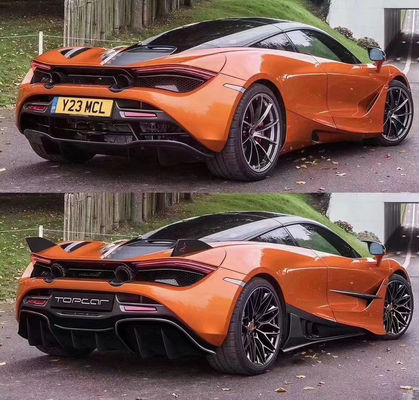 Carbon Fiber Carbon Fiber Body Kit for McLaren 720S 720 Upgraded TOPCAR Style Front Shovel Rear Diffuser Spoiler Cover