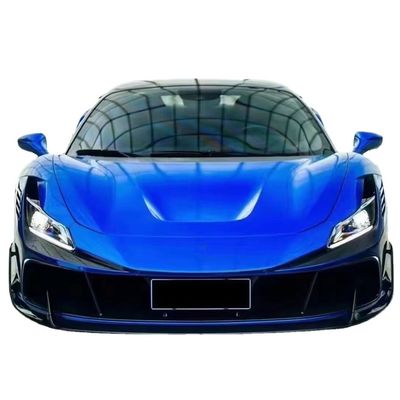 Blue F8 Ferrari Body Kit F8 MSY Style Front Bumper Lip Body Kit Spoiler Side Skirts