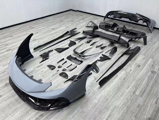 Blue F8 Ferrari Body Kit F8 MSY Style Front Bumper Lip Body Kit Spoiler Side Skirts