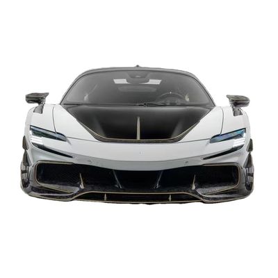 SF90 Ferrari Body Kit MSY Style Carbon Fiber Rear Bumper Lip Spoiler Side Skirt