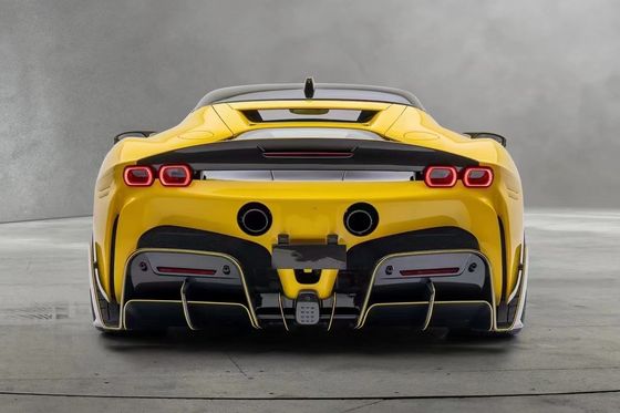 SF90 Ferrari Body Kit MSY Style Carbon Fiber Rear Bumper Lip Spoiler Side Skirt