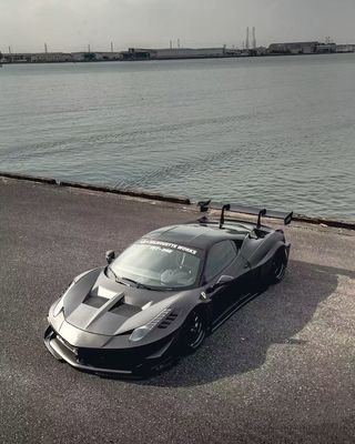 458 Ferrari Body Kit LB Style Front And Rear Bumper 2011 - 2014 Hood Spoiler For Car