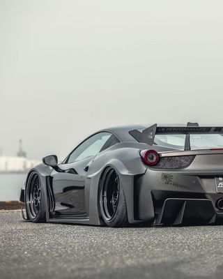 458 Ferrari Body Kit LB Style Front And Rear Bumper 2011 - 2014 Hood Spoiler For Car