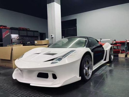 458 Ferrari Body Kit LB Style Front And Rear Bumper 2011 - 2014 Hood Spoiler For Car