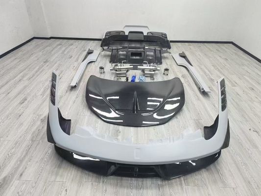 Ferrari 458 Body Kit SP Style Carbon Fiber Front And Rear Bumper Spoiler Hood 2010-2014