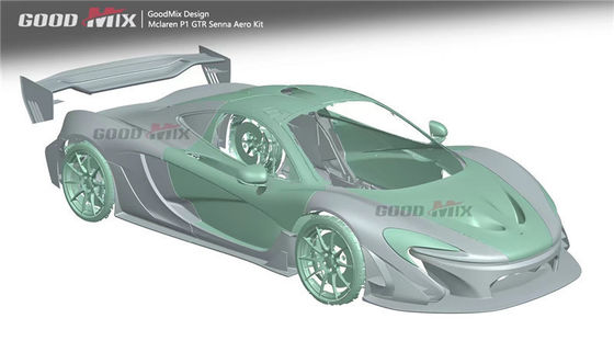 For McLaren P1 Body Kit   P1 Upgraded GTR Style Front and Rear Bumper Spoilers Carbon Fiber Body Kit