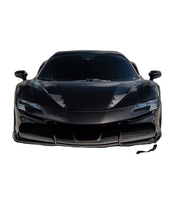 SF90 Ferrari Carbon Fiber Body Kit 1016 Style Front Lip Air Intake Black Spoiler Fender