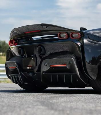 SF90 Ferrari Carbon Fiber Body Kit 1016 Style Front Lip Air Intake Black Spoiler Fender