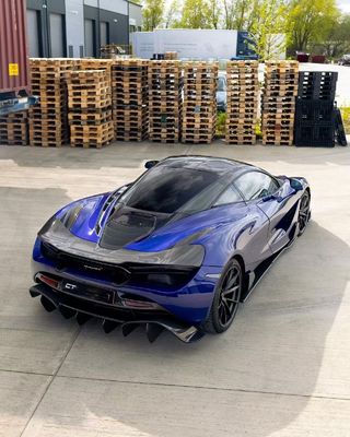 Blue 720s Wide Body Kit McLaren  Carbon Fiber Front Lip Diffuser Spoiler Kit