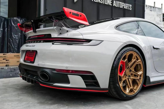 For Porsche 911 992 Carbon Fiber Body Kit 911 992 Upgraded TechArt Style Front Shovel Diffuser Spoiler Side Skirt Body Kit