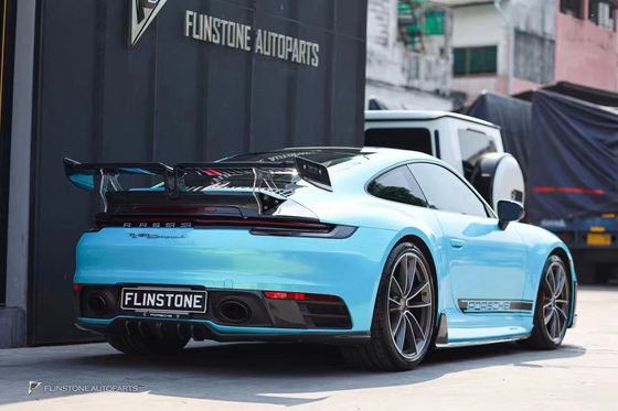 For Porsche 911 992 Carbon Fiber Body Kit 911 992 Upgraded TechArt Style Front Shovel Diffuser Spoiler Side Skirt Body Kit