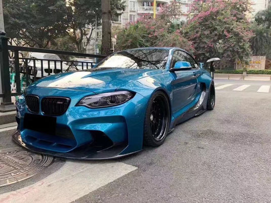 For BMW F22 F87 2 Series M2 Body Kit M2 M235 Upgrade IMP Style Front and Rear Bumper Spoiler Wide Bodyki